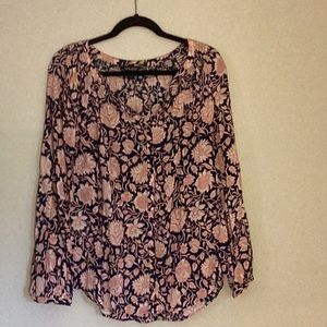 Lucky Brand Floral Blouse size M